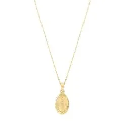 Lord & Taylor Fine Jewelry Collection Oval Medal Pendant On Cable Chain -Jewelry Accessories FRP071289Y18 1786933 3