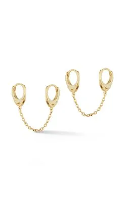 Glaze Double Piercing Huggie Earrings