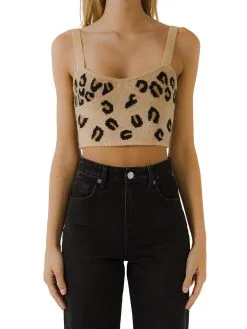 Grey Lab Leopard Bustier Knit -Jewelry Accessories HN524T 1790449 4 a086e662 7225 4c7d 9265 d8b105e614bd