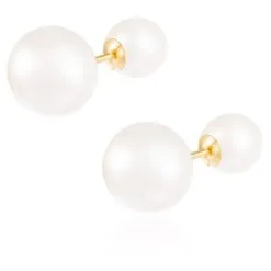 Splendid Pearls 14k Yellow Gold 6-6.5mm, 9-9.5mm Pearl Earrings -Jewelry Accessories HOF 58WW 1761251 3