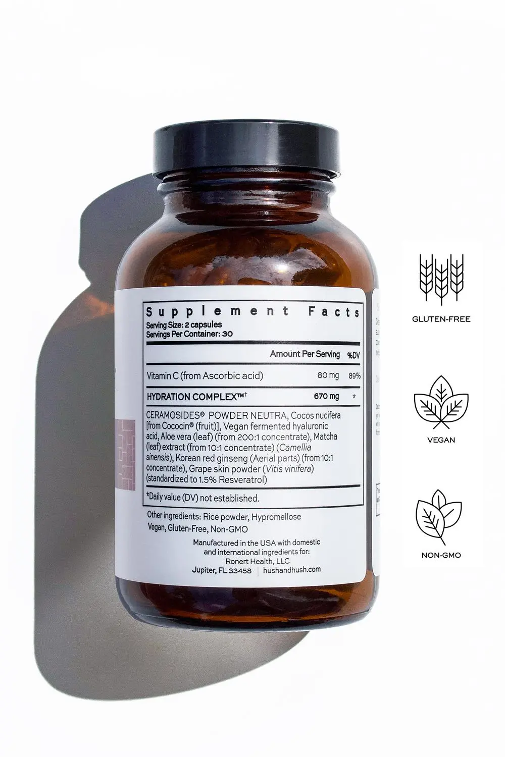 Hush Hush SkinCapsule HYDRATE+ Supplement 4 Hush Hush SkinCapsule HYDRATE+ Supplement - Image 2