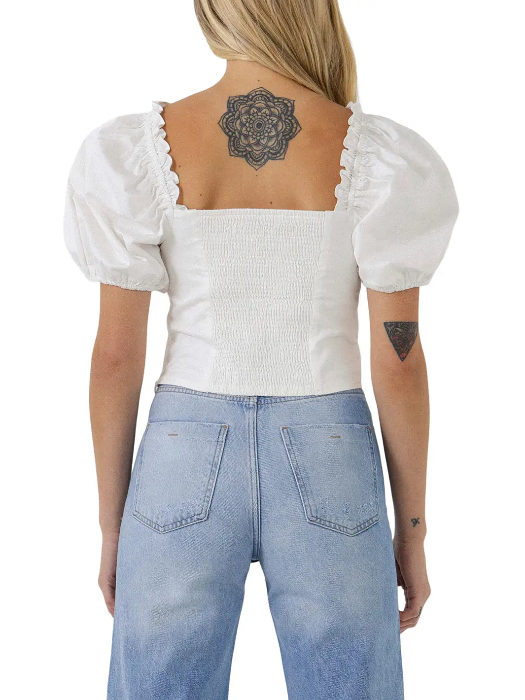 Endless Rose Short Puff Sleeve Cropped Top 5 Endless Rose Short Puff Sleeve Cropped Top - Image 3