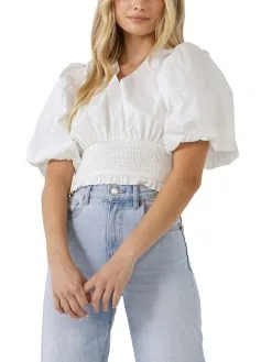 Endless Rose Smocked Waist Top -Jewelry Accessories JJ1344T 1983790 5