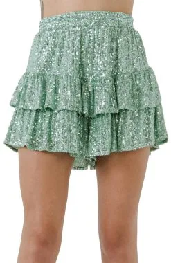 Endless Rose Sequins Ruffled Skorts -Jewelry Accessories JJ967P 1790449 14 76626f49 076f 44c6 848a c335c1d168e0