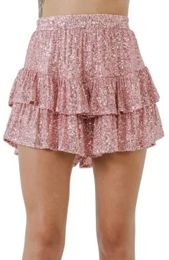 Endless Rose Sequins Ruffled Skorts -Jewelry Accessories JJ967P 1790449 24 1de9e7dc 4c5a 4890 a301 63466eca9fb0