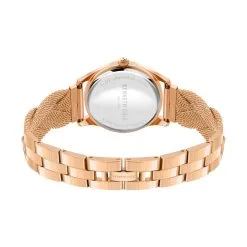 Kenneth Cole Classic Rose Gold Dot And Crystal Stone Hour Markers Watch With Rose Gold Mesh Braided Strap -Jewelry Accessories KCWLG2105702 1761141 3