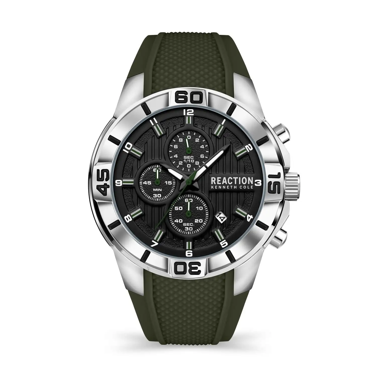 Reaction Kenneth Cole 48mm Three Subdial Silicone Strap Watch 17 Reaction Kenneth Cole 48mm Three Subdial Silicone Strap Watch - Image 15