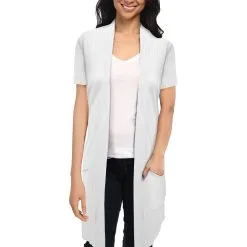 Hybrid & Company Short Sleeve Open-Front Cardigan -Jewelry Accessories KSKW31128 1895569 16 aa3393b5 c486 4646 9a87 5b15b9ad9c00
