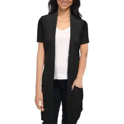 Hybrid & Company Short Sleeve Open-Front Cardigan -Jewelry Accessories KSKW31128 1895569 17 7adf2f93 0e37 4185 bda3 aec2c05449c3