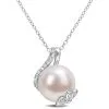 Julianna B Cultured Freshwater Pearl And Diamond Swirl Necklace -Jewelry Accessories LAT001865 1761251 1