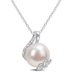 Julianna B Cultured Freshwater Pearl And Diamond Swirl Necklace -Jewelry Accessories LAT001865 1761251 4 ac87196e 3345 4196 aa9b ab9069e8271d