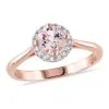 Julianna B Morganite And Diamond Halo Ring -Jewelry Accessories LAT002836 1761251 1