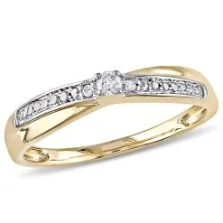 Julianna B 10k Yellow Gold Diamond Promise Ring