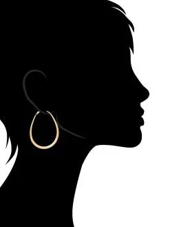 Rivka Friedman Elongated Hoop Earrings -Jewelry Accessories LJE5631 1761141 5