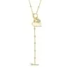 Sterling Forever Heart Charm Toggle Necklace