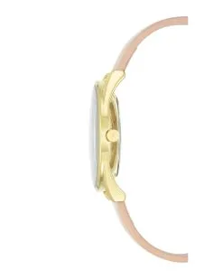 Nine West Faux Leather Strap Watch -Jewelry Accessories NW 1994WTPK 1761141 2