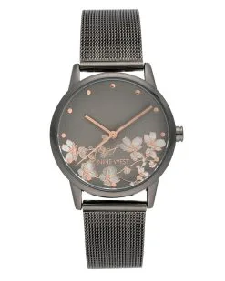Nine West Floral Dial Mesh Watch -Jewelry Accessories NW2428 1964080 8 6037cac2 64e7 46b0 b6e5 f4cf6e1ab9b4