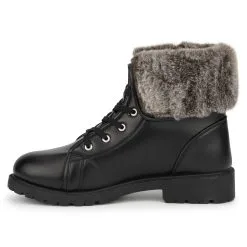 Olivia Miller Ana Faur Fur Combat Boot -Jewelry Accessories OMK 8083 1753773 9