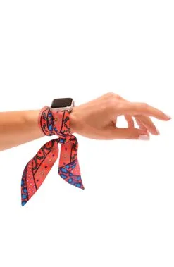 Wristpop FOXY-ORANGE CRUSH 42/44mm Apple Watch Scarf Watch Band -Jewelry Accessories ORGCR13 1761141 12