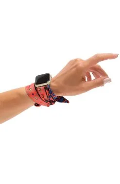 Wristpop FOXY-ORANGE CRUSH 42/44mm Apple Watch Scarf Watch Band -Jewelry Accessories ORGCR13 1761141 8