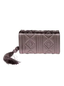 La Regale Ava Faux Leather Diamond Pattern Clutch -Jewelry Accessories RL70604 GUN 1759049 3 5775eb6a d06c 49a7 b4ad 944a08398bf7