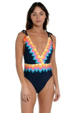 SUNSHINE 79 New Wave V-Plunge One Piece Swimsuit