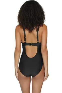 Hybrid Swim Bow Tied V-Neck Plunge One Piece Swimsuit -Jewelry Accessories SWM190 1754098 2