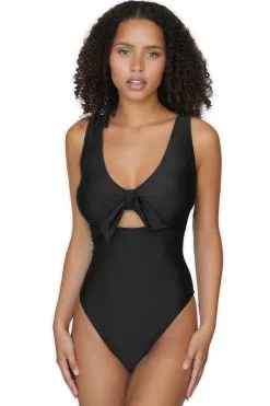 Hybrid Swim Bow Tied V-Neck Plunge One Piece Swimsuit -Jewelry Accessories SWM190 1754098 3 3a0ee572 bb78 4cb9 a3a7 c9feb34f935f