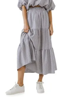 English Factory Tiered Maxi Skirt