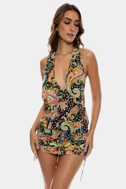 Luli Fama Luli Gypsy T Back Mini Dress