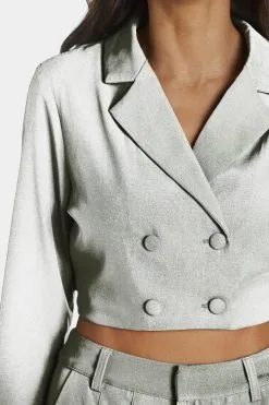 Sage The Label Cool Classic Crop Blazer -Jewelry Accessories a9fd8d3a ef06 4a5d ab91 a4c8d82eff0f