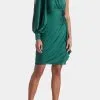 Mac Duggal Satin One Sleeved Cocktail Dress -Jewelry Accessories aa31c933 11f3 489f bb4e fa4686957f40