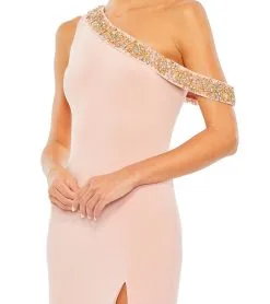 Mac Duggal Beaded Drop Shoulder Jersey Gown -Jewelry Accessories adb55ab4 e9ce 480f 9c30 e7fcfb711bc8
