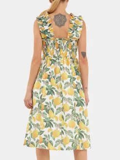 English Factory Lemon Print Smocked Midi Dress -Jewelry Accessories add7967c 82d7 4d35 a717 ed499bf8eaca