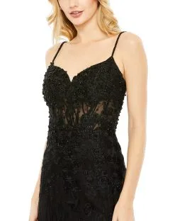 Mac Duggal Embellished Sleeveless Illusion Bodice Gown -Jewelry Accessories b11d322a d054 46c9 ac29 f97442ec3ab3