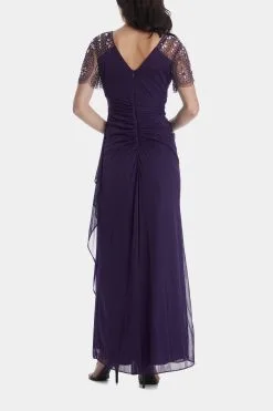 XSCAPE Long Beaded Flutter Sleeve Dress 11 XSCAPE Long Beaded Flutter Sleeve Dress -Jewelry Accessories b19932e5 19fd 4741 9aa6 c15d12cb5ced