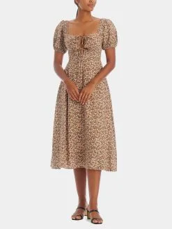 Astr Floral Midi Peasant Dress -Jewelry Accessories b83293fa a3ff 4cdd 9133 dfce32001751