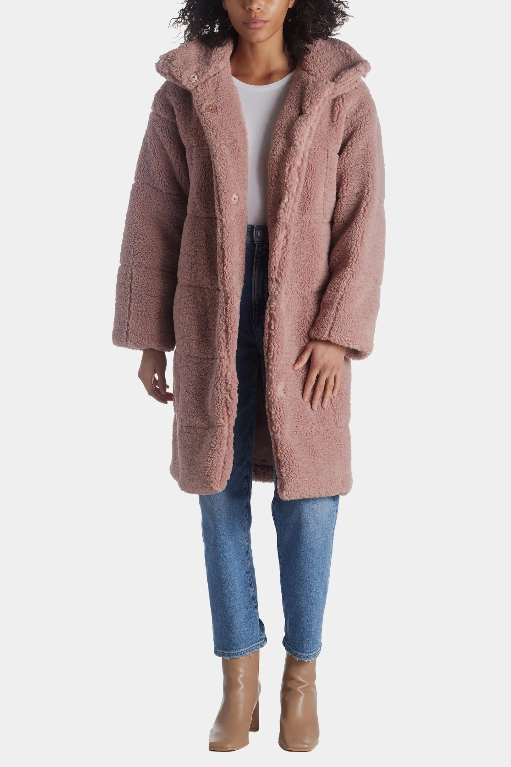 Levi's Patchwork Long Sherpa Coat 4 Levi's Patchwork Long Sherpa Coat - Image 2