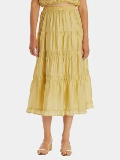 MOON RIVER Tiered Maxi Skirt