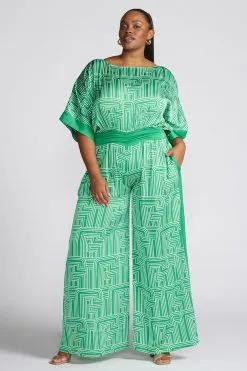 L&T Solid Border Printed Jumpsuit