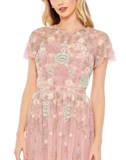 Mac Duggal Embellished Illusion Butterfly Sleeve Midi Dress -Jewelry Accessories d76a9573 716b 4608 87eb e7dcc8c69e04