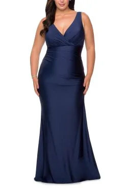 La Femme Faux Wrap Bodice Simple Jersey Gown -Jewelry Accessories d79d1229 9fcf 4489 be75 390ba83a879b