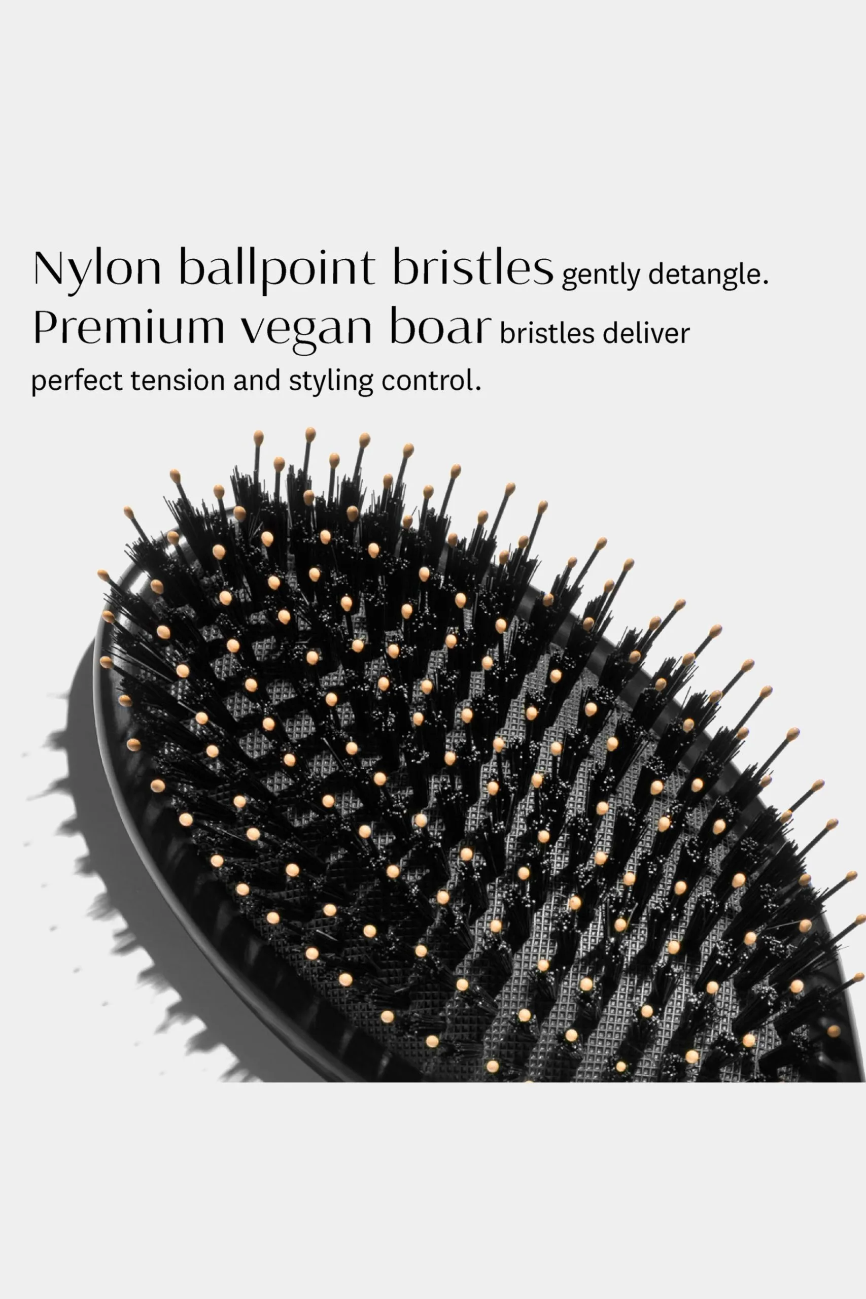 T3 Polish & Shine Premium Vegan Boar And Nylon Oval Hairbrush 5 T3 Polish & Shine Premium Vegan Boar And Nylon Oval Hairbrush - Image 3