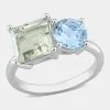 Julianna B Octagon Green Quartz And Blue Topaz 2-Stone Ring In Sterling Silver 1 Julianna B Octagon Green Quartz And Blue Topaz 2-Stone Ring In Sterling Silver -Jewelry Accessories de464206 6e86 4fc8 b530 974aa2f7567e