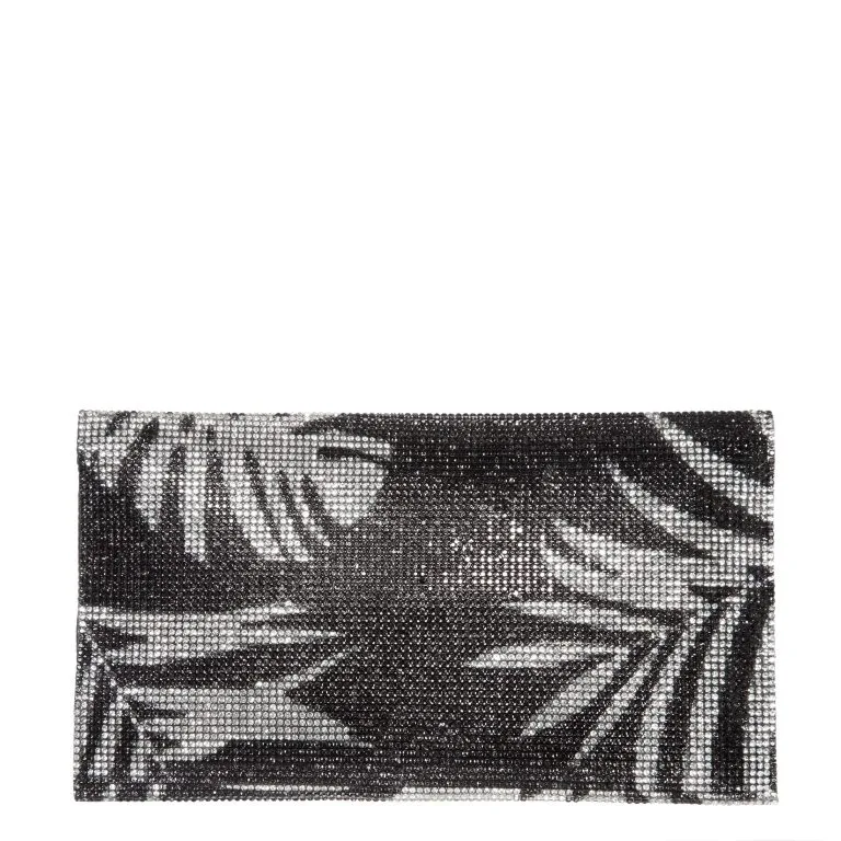 NINA Palm Print Crystal Clutch 5 NINA Palm Print Crystal Clutch - Image 3