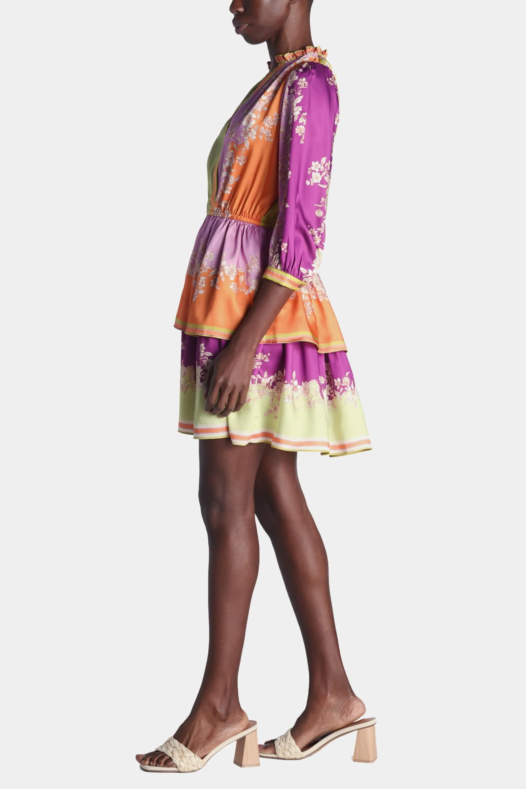 Current Air 3/4 Sleeve Surplus Border Print Mini Dress 5 Current Air 3/4 Sleeve Surplus Border Print Mini Dress - Image 3