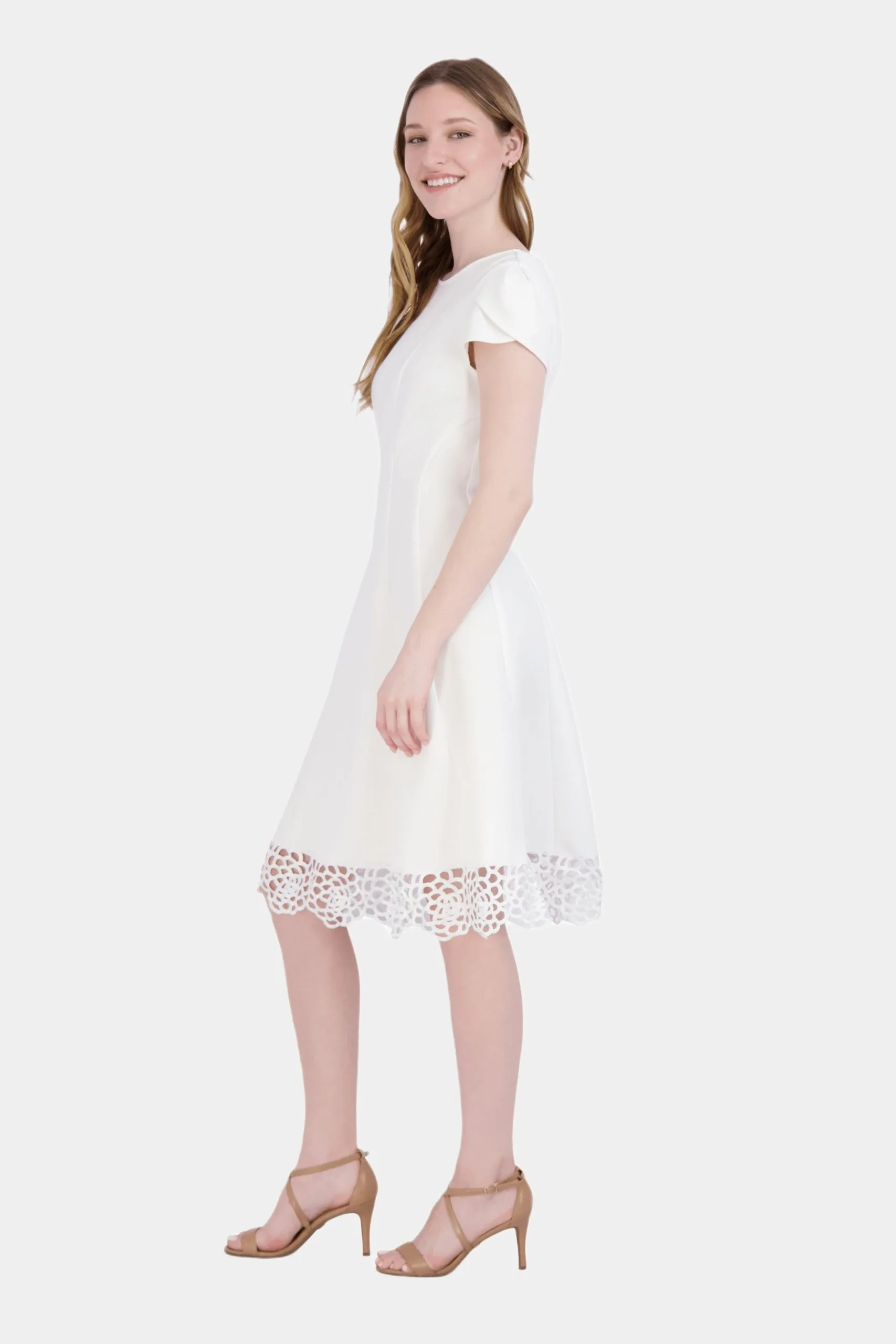 Donna Ricco Tulip Sleeve Fit And Flare Dress 9 Donna Ricco Tulip Sleeve Fit And Flare Dress - Image 7