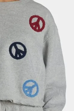 Vintage Havana Peace Sign Patch Crop Crew -Jewelry Accessories e6f0e8f9 ffa9 4877 8425 4ff9d26bd1fd