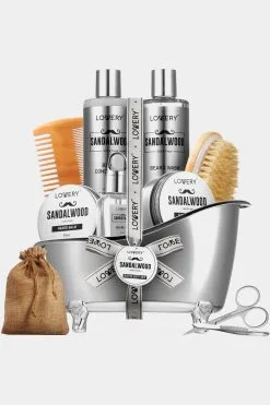 Lovery 11-Piece Luxe Sandalwood Beard Grooming Kit