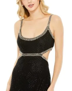 Mac Duggal Beaded Open Back Cut-Out Gown -Jewelry Accessories e9500061 a14c 49e5 a8be 2bb1d0857672